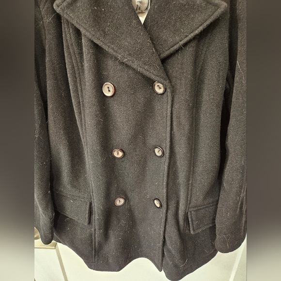 NWT - Old Navy Wool Blend Black Peacoat - Size XXL - Picture 5 of 10
